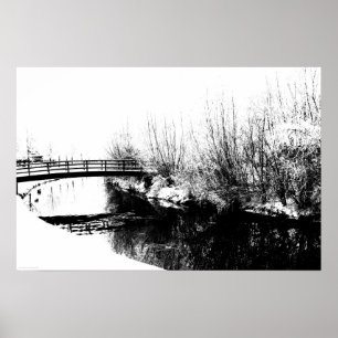 Wapcn för Bridge- och Stream Winter-scen Poster