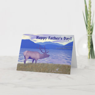 Wapiti (Elk) från Sjö Fars dag Kort