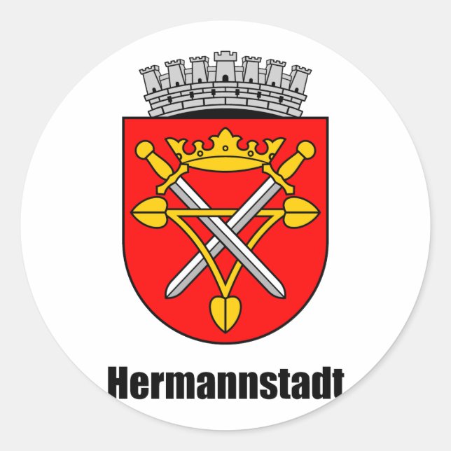 Wappen von Hermannstadt Runt Klistermärke (Framsida)