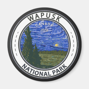 Wapusk National Park Canada Northern Ljus Badge Magnet