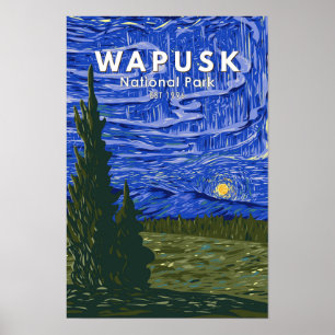 Wapusk National Park Norrsken Vintage Poster