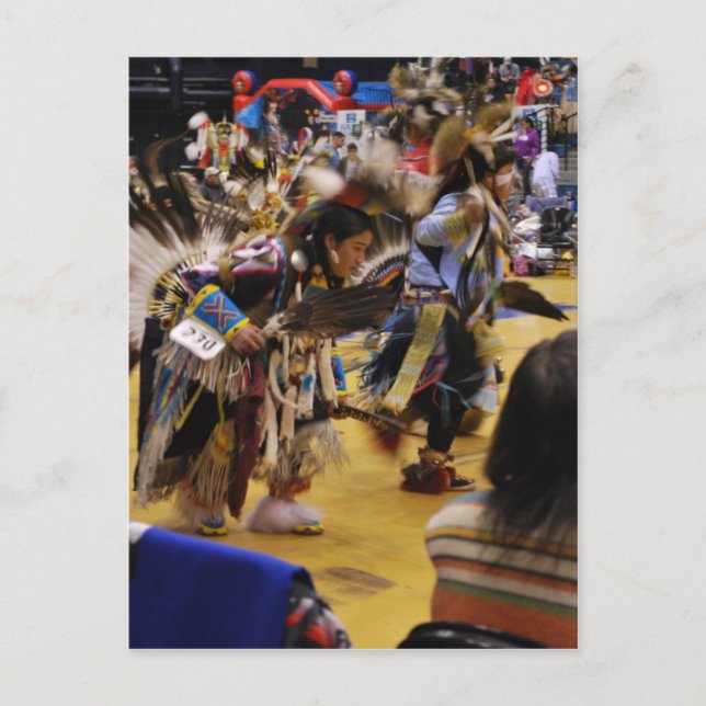 War Dance Native American PowWow Vykort (Framsida)