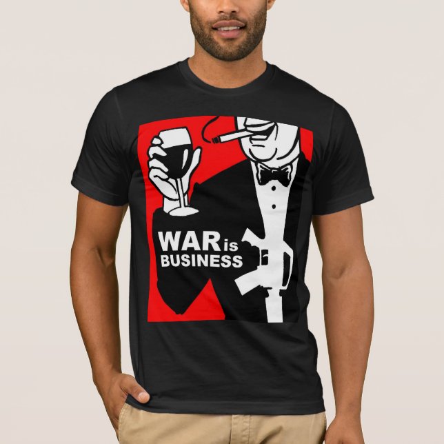 war is business t-shirt (Framsida)