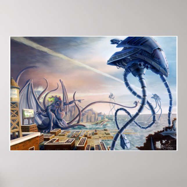 War of the Worlds Vs. Cthulhu Poster (Framsidan)