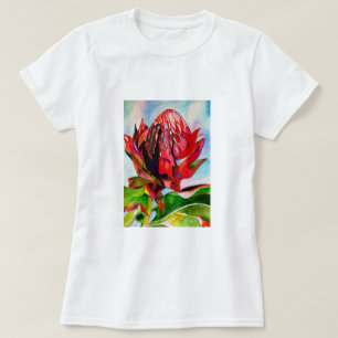 Waratah Australian, ursprungsblommans vattenfärg T Shirt