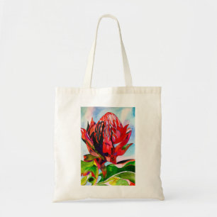 Waratah Australian, ursprungsblommans vattenfärg Tygkasse