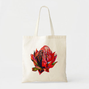 Waratah Australian, ursprungsblommans vattenfärg Tygkasse