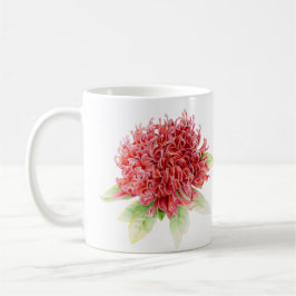 Waratah Protea röd blomsterfärgart mugg