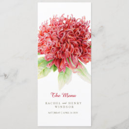 Waratah Red blommor native Australian bröllop meny