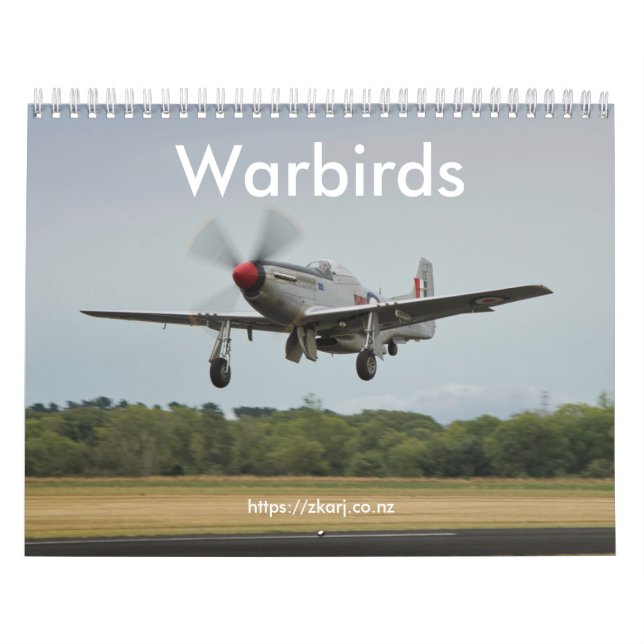Warbird - ZK-ARJ (medium, 2 sidor per månad) Kalen Kalender (Omslag)