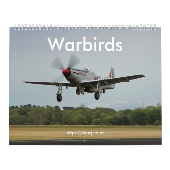 Warbird - ZK-ARJ (stor, tvåsidig månad) Kalender (Omslag)