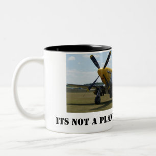 Warbirdairshow mug2 för Mustang P-51 Två-Tonad Mugg