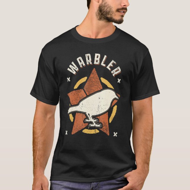 Warbler Bird Vintage Retro Classic Animal T Shirt (Framsida)