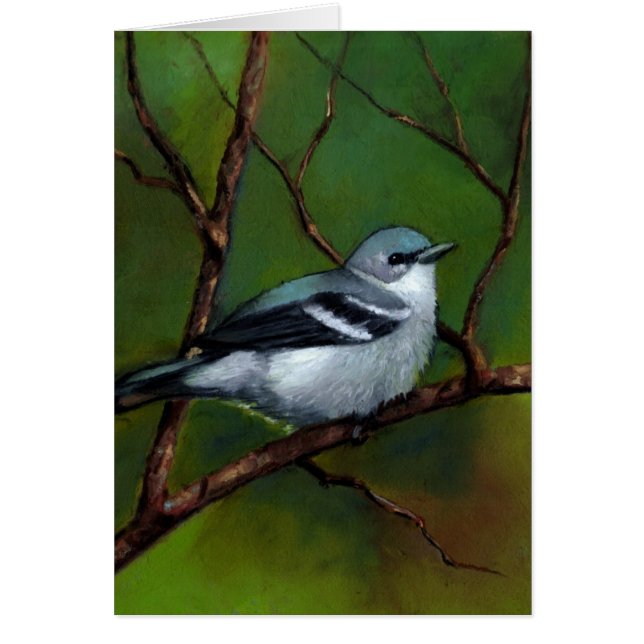 Warbler: Konst av vilda djur i pastel: Bird Hälsningskort (Framsidan)