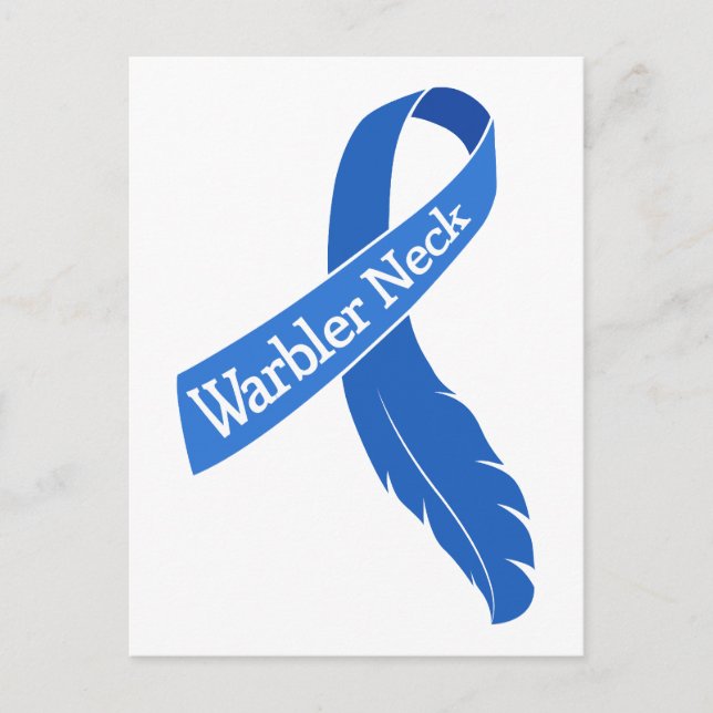 Warbler Nacke Ribbon Vykort (Framsida)