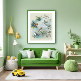 Warbler och Wrens Poster
