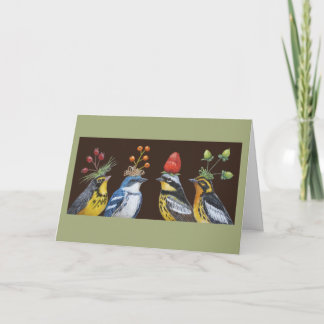 Warblers på Berry Hat Nattkort Kort