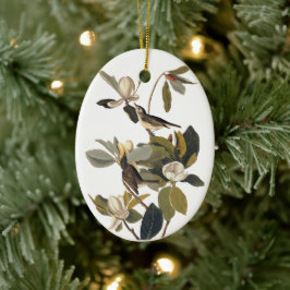 Warbling Flycatcher Kingbird Vintage Audubon art. Julgransprydnad Keramik