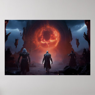 Warcraft World - Mörk Elf - Fläkt tillverkad Poster