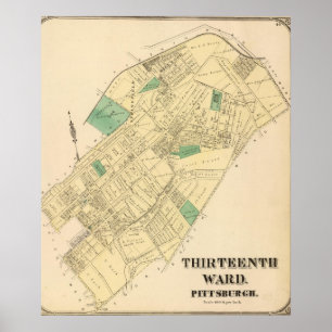 Ward 13 i Pittsburgh, Pennsyvania Poster