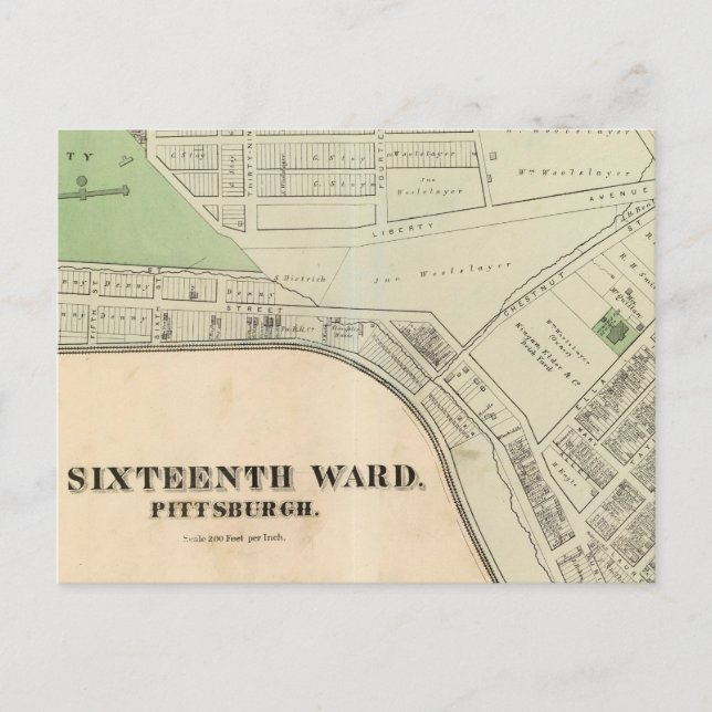 Ward 16 i Pittsburgh, Pennsyvania Vykort (Framsida)