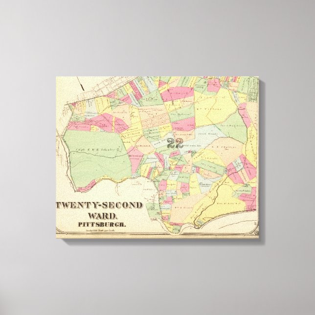 Ward 22 i Pittsburgh, Pennsyvania Canvastryck (Framsida)