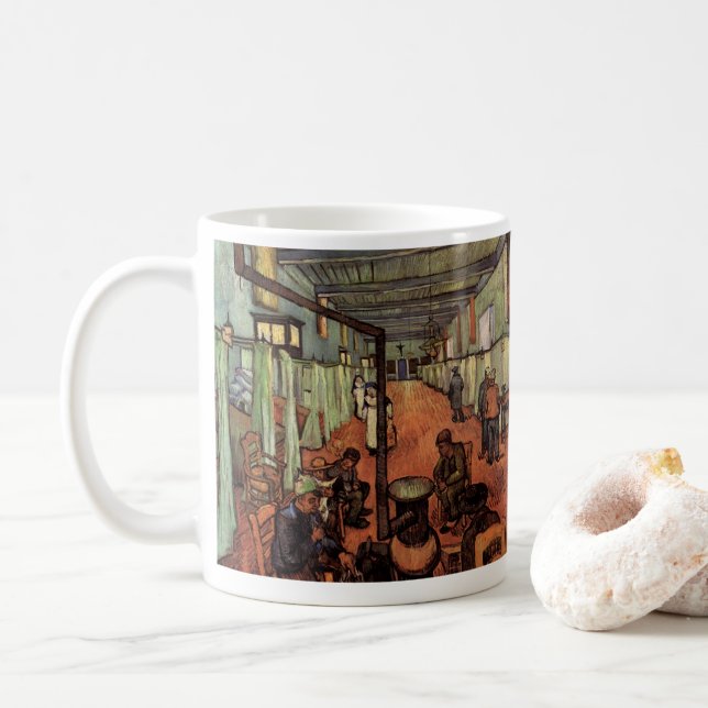 Ward på sjukhuset i Arles av Vincent van Gogh Kaffemugg (Med munk)