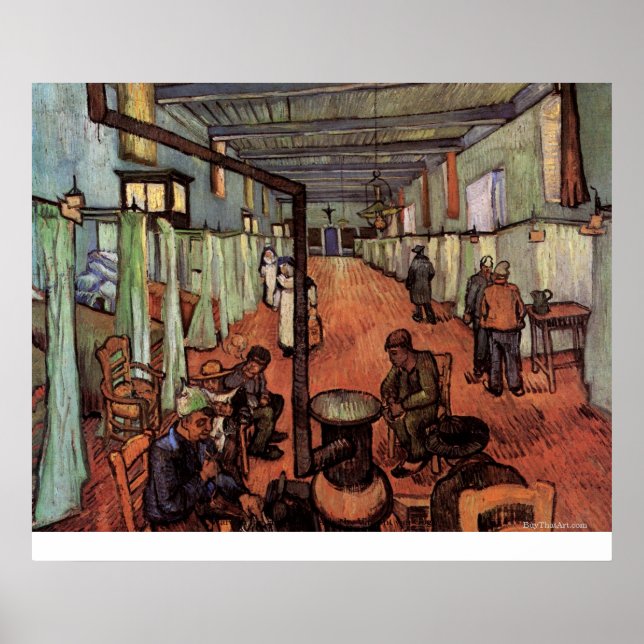 Ward på sjukhuset i Arles av Vincent van Gogh Poster (Framsidan)