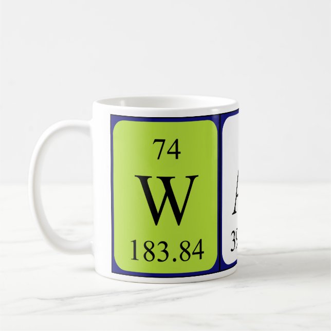 Ward Periodiska bord namn mugg (Vänster)