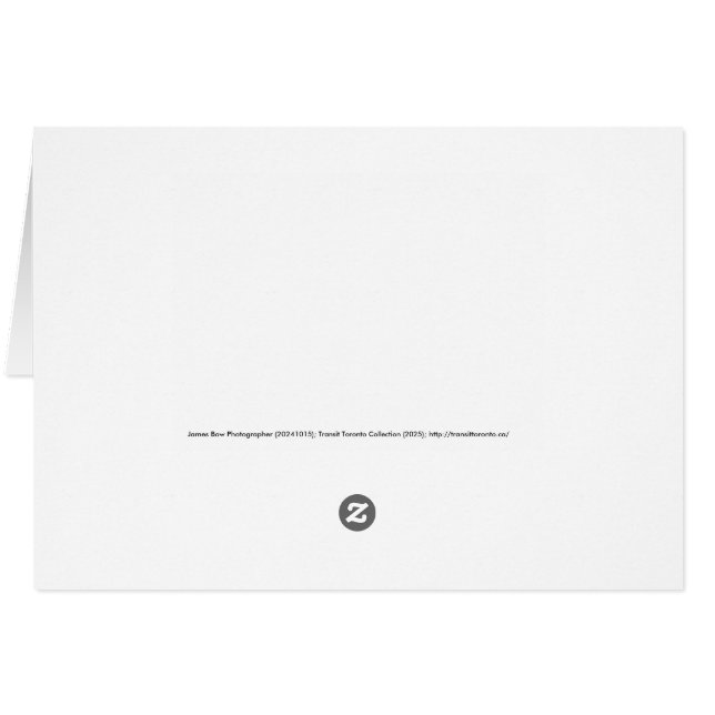 Warden Woods Autumn Sky Subway Thank You Card Hälsningskort (Baksidan Horizontal)