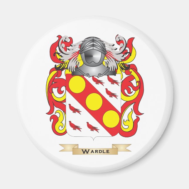Wardle Family Crest (Jackande av Arm) Magnet (Framsidan)