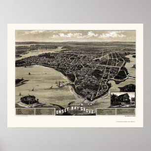Wareham, MORSA Panoramic Karta - 1885 Poster