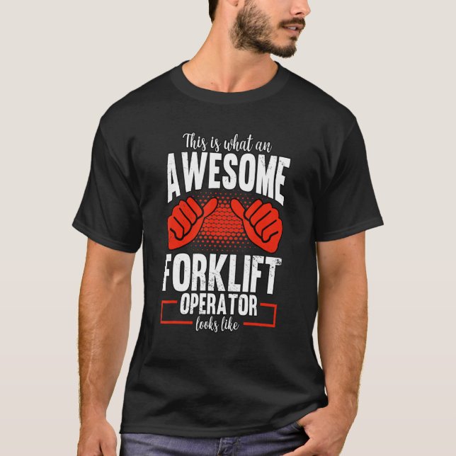 Warehouse Forklift Driver T Shirt (Framsida)