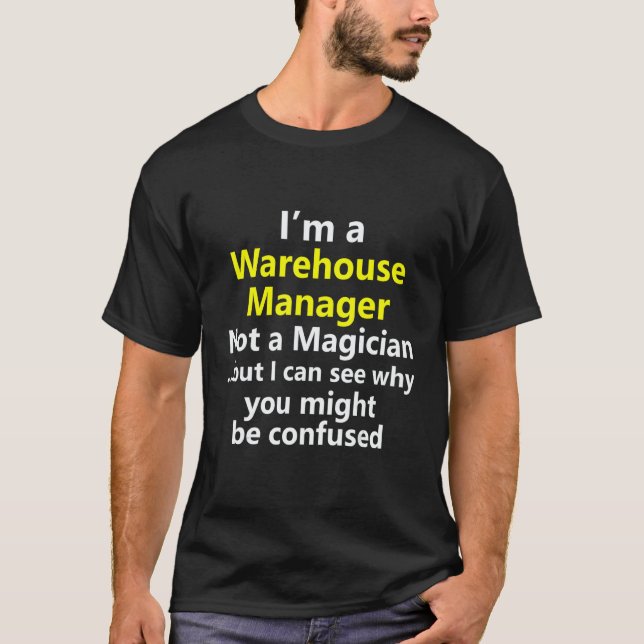 Warehouse Site Manager Leader Team Job Career Occu T Shirt (Framsida)