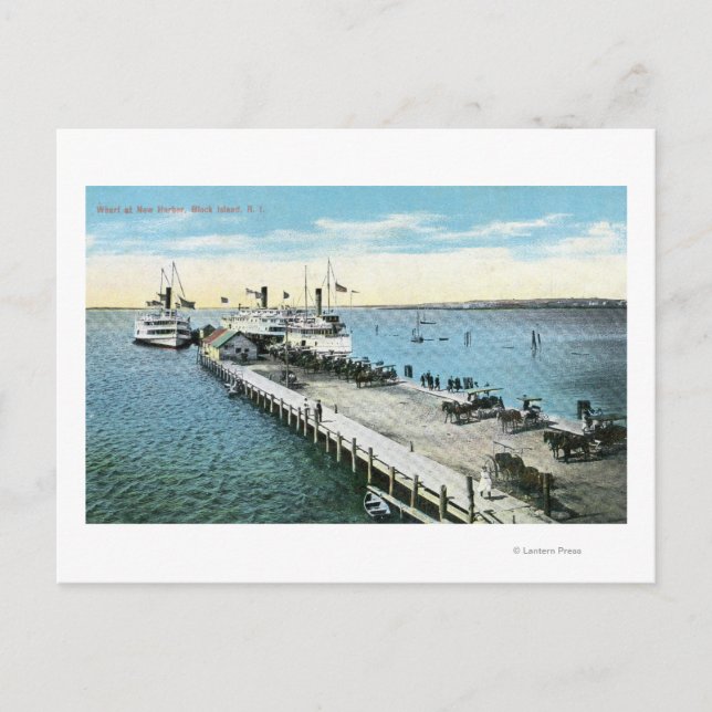 WARF-vy vid New Harbour Vykort (Framsida)