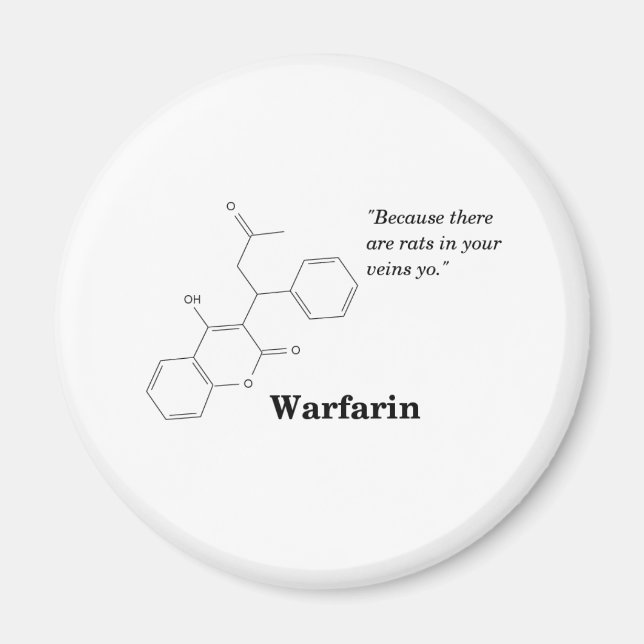 Warfarin (blodtröst) magnet (Framsidan)