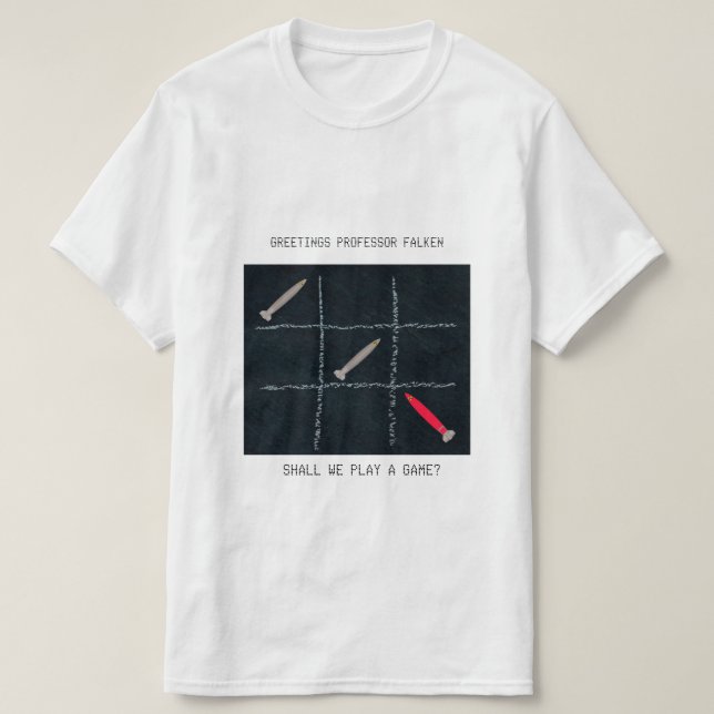 WarGames Tribute T-Shirt (vit design) (Design framsida)