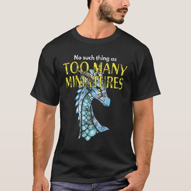 Wargaming Roleplay för många miniaturer Wargamer T Shirt (Framsida)