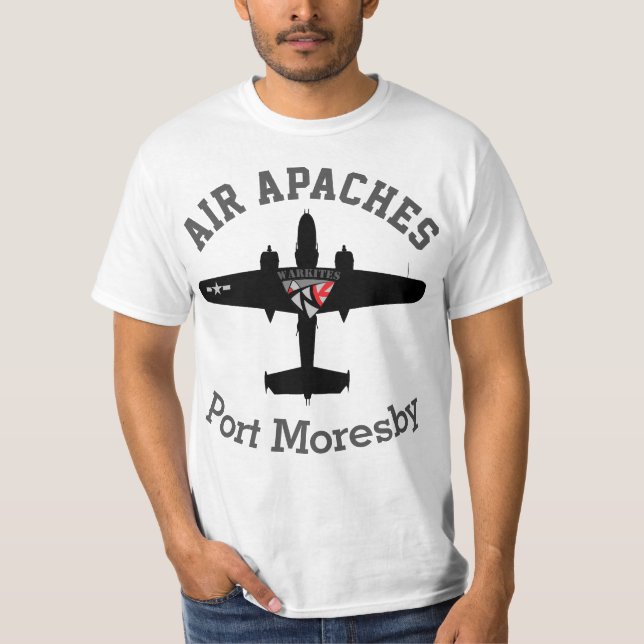 Warkites B-25J Mitchell luftApaches Tee Shirt (Framsida)