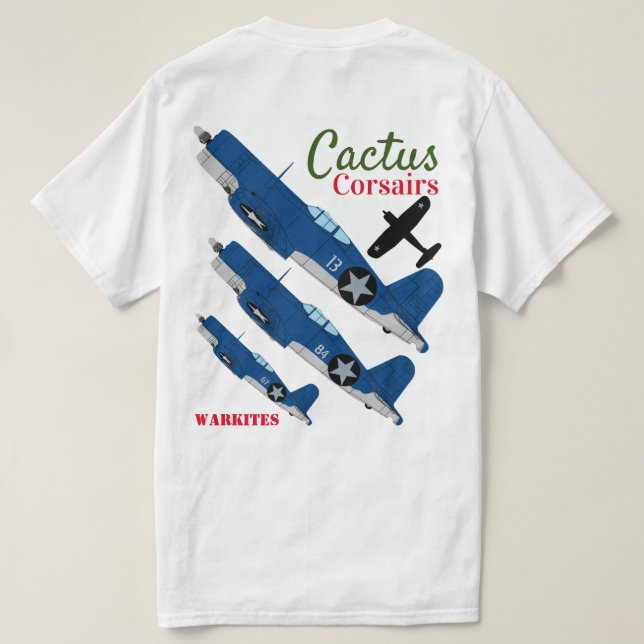 Warkites ’Cactus Corsairs’ F4U-1 T-Shirt-2 T Shirt (Design baksida)