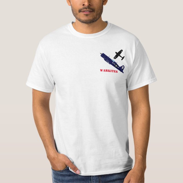 Warkites F4u Corsair USS Franklin 45 T-Shirt ll (Framsida)