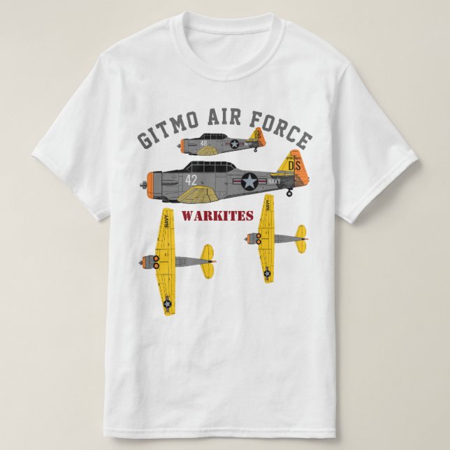 Warkites "Gitmo flygvapen" SNJ Tee Shirt (Design framsida)