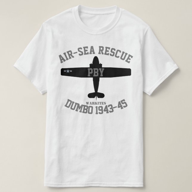 Warkites Luft-Hav rädding PBY Tee Shirt (Design framsida)