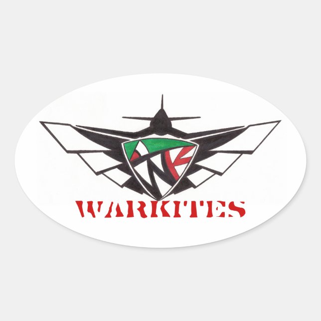 Warkites-Sticker Ovalt Klistermärke (Framsida)