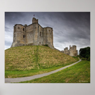 Warkworth Castle i Northumberland, England Poster