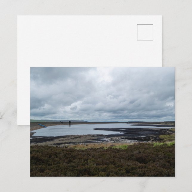 Warland Reservoir: Tranquil Moorland Vatten Helg Vykort (Fram/baksida)