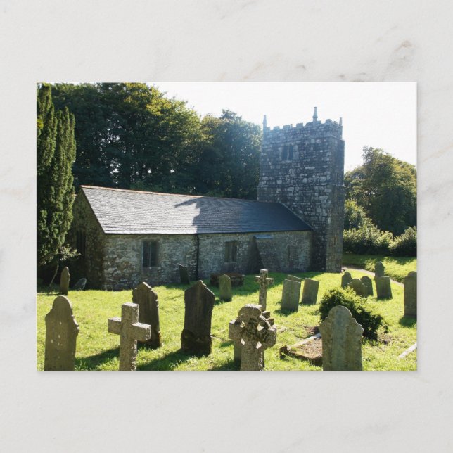 Warleggan Church Cornwall England Vykort (Framsida)