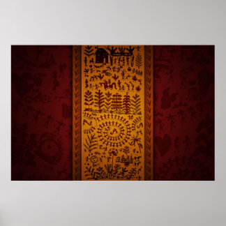 Warli Art Poster