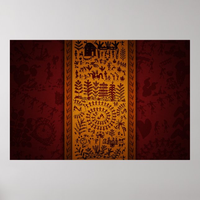 Warli Art Poster (Framsidan)