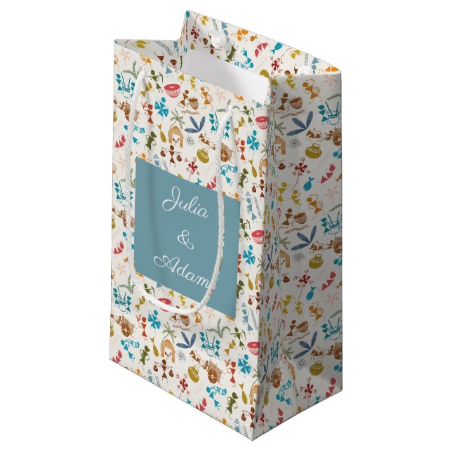 Warli Fest Gift Bag (Framsidan Vinklad)